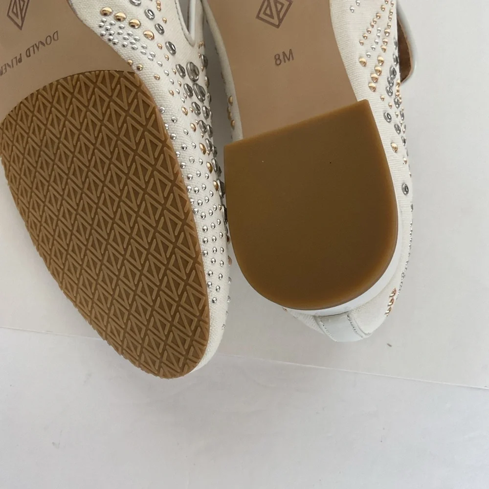 Donald J. PLINER New Leather Studded Loafers size 8 - Picture 15 of 16